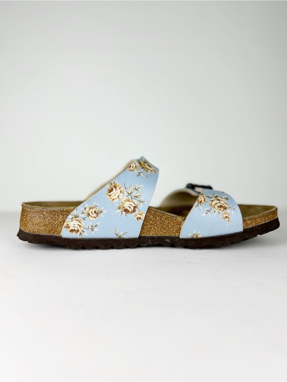 Birkenstock Birki's Michele Tahiti Blue Floral Rose Birko-Flor Sandal EU 37 US 6 - Picture 7 of 13